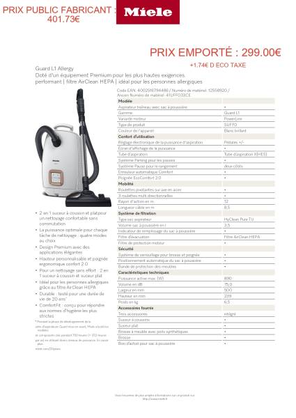 ASPIRATEUR MIELE en soldes à LA TESTE DE BUCH